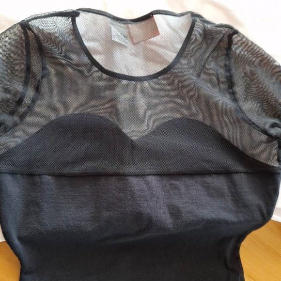 Vintage Sexy Black Mesh Bodysuit - Picture 3 of 8